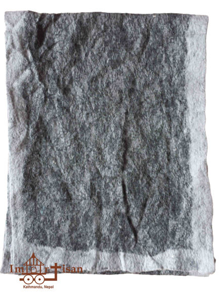 19 micron felt scarf-hand-felted-in-nepal-grey-color