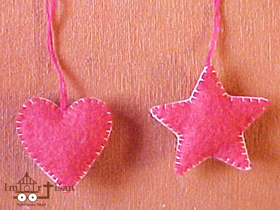 felt-heart-star-ornaments